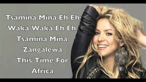 waka waka shakira africa lyrics youtube